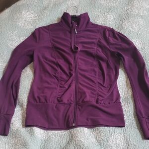 Ellen Tracy Chic Women's Purple Sporty Zip-Up Jacket